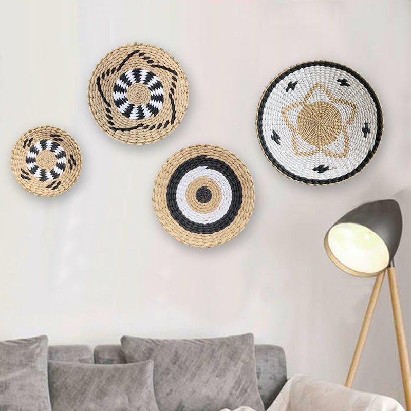Wanddeko aus handgeflochtenem Stroh – Bild 6 | LuxeStyle