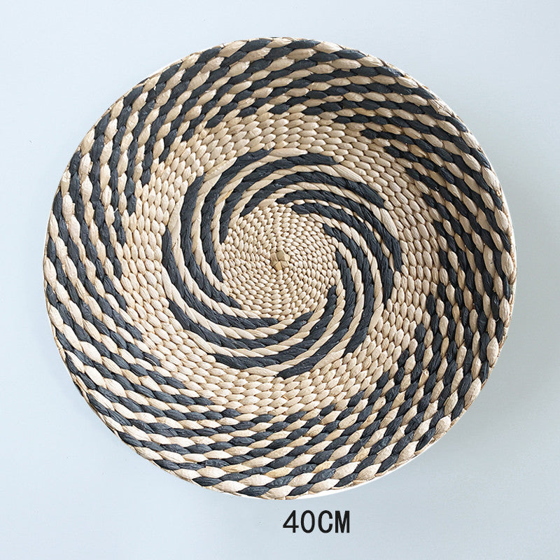 Wanddeko aus handgeflochtenem Stroh | LuxeStyle