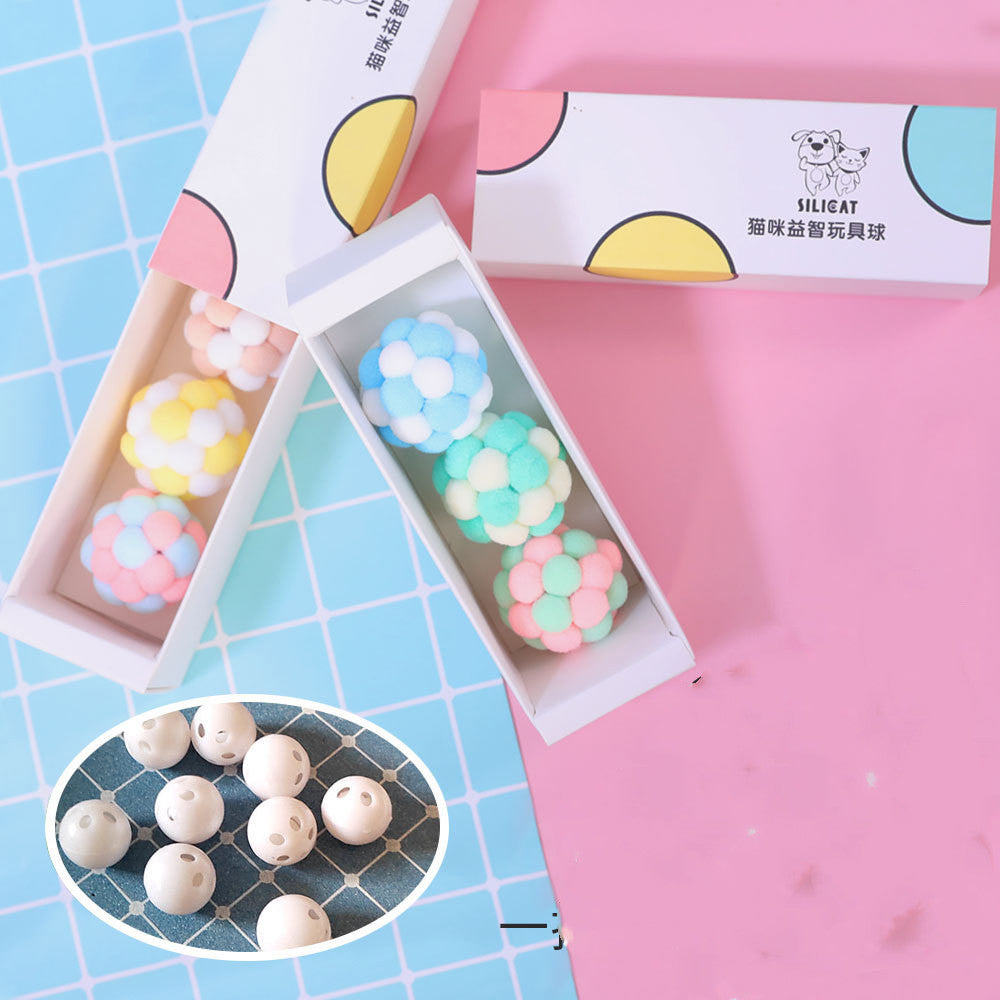 Plüsch-Spielball mit Glöckchen für Katzen – Bild 2 | LuxeStyle
