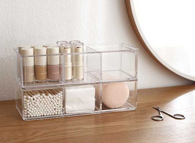 Acryl-Aufbewahrungsbox mit 3 Fächern | LuxeStyle