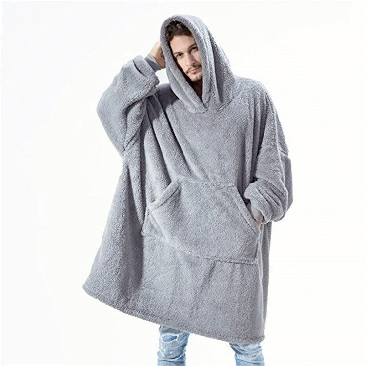 Kuschel-Hoodie mit grosser Tasche