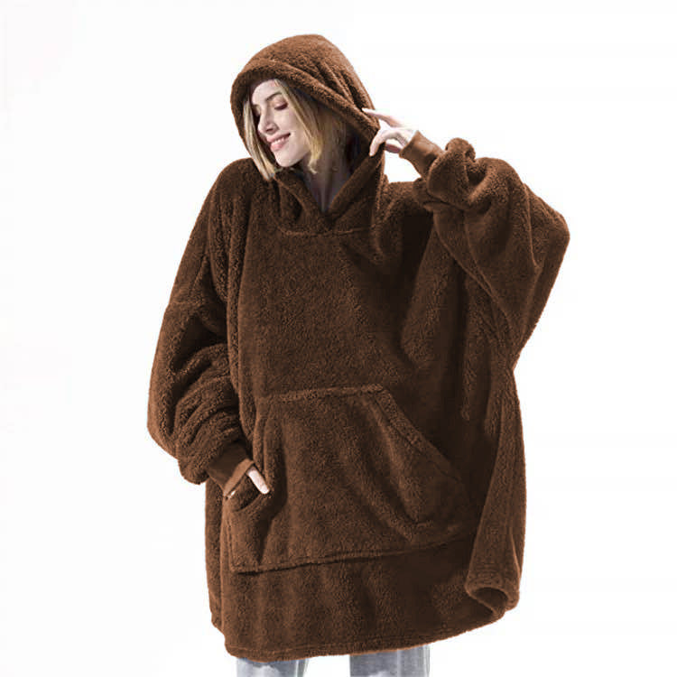 Kuschel-Hoodie mit grosser Tasche