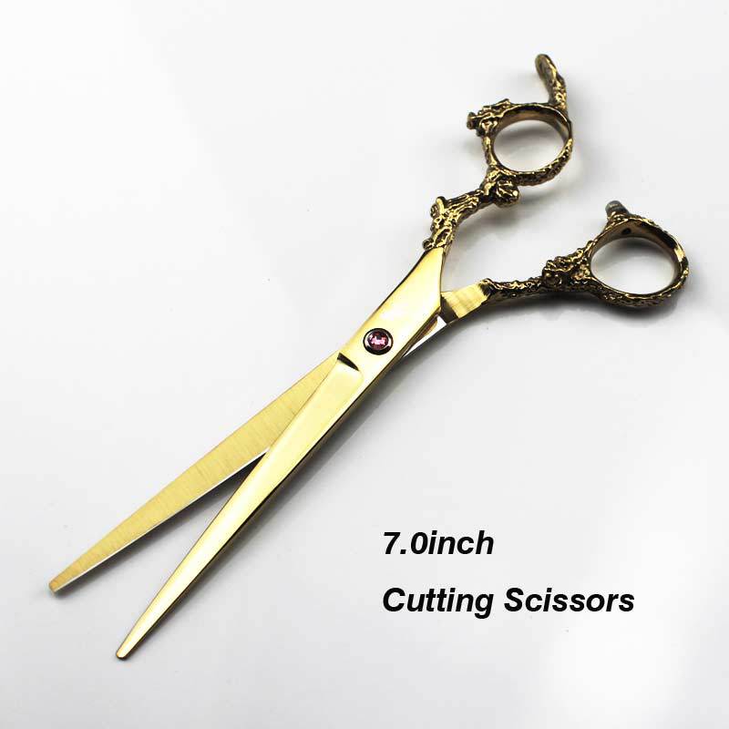 Vierfaches Scheren-Set mit Golden Dragon Griff · 4 Stück – Bild 3 | LuxeStyle