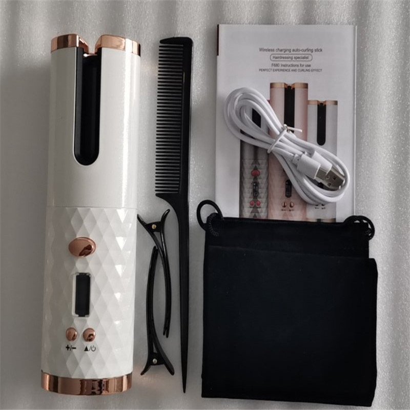 Kabelloser USB-Lockenstab mit Temperaturregelung – Bild 1 | LuxeStyle