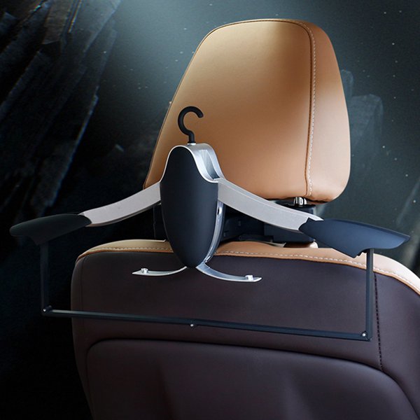 Klappbarer Kleiderbügel für Auto, schwarz/silber – Bild 5 | LuxeStyle