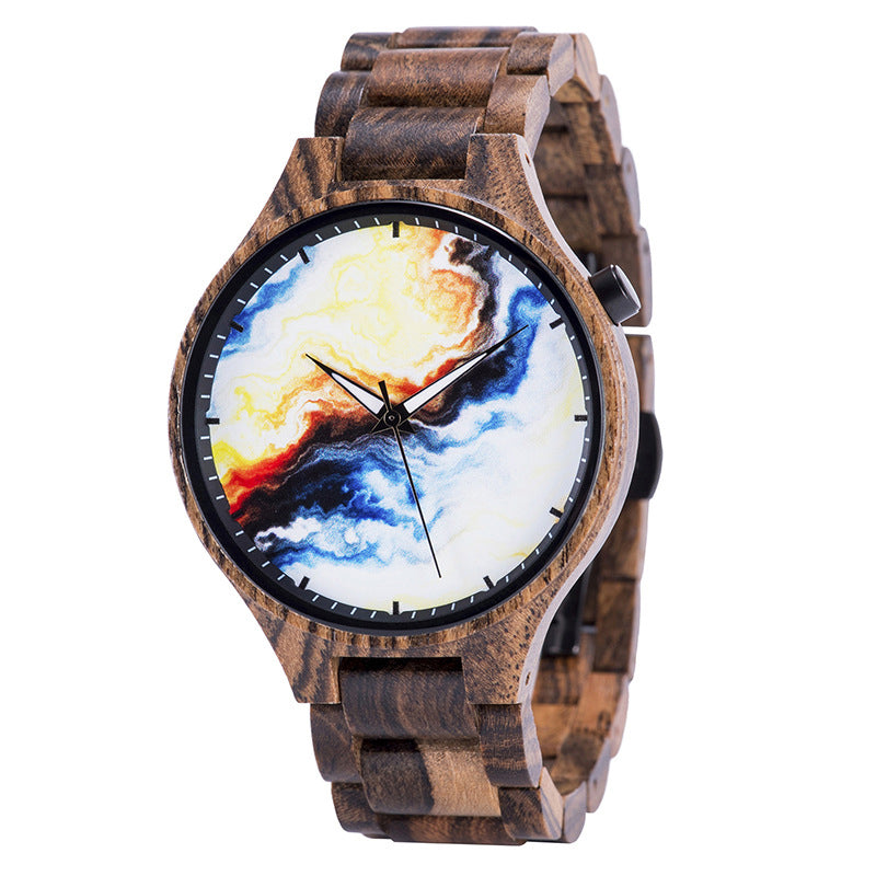Holz-Armbanduhr für Herren mit Landschaftsmotiv – Bild 5 | LuxeStyle