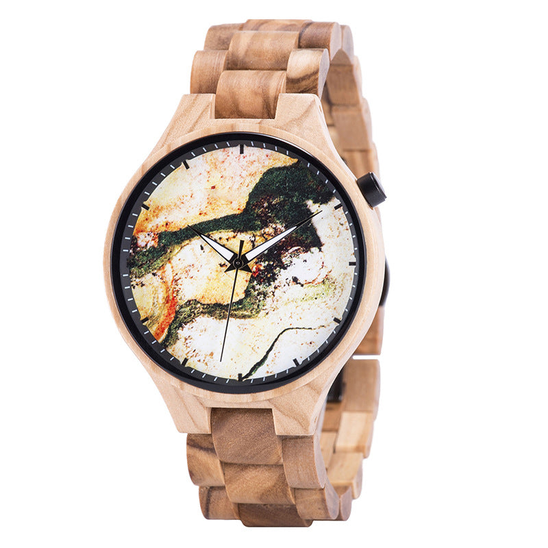 Holz-Armbanduhr für Herren mit Landschaftsmotiv – Bild 9 | LuxeStyle
