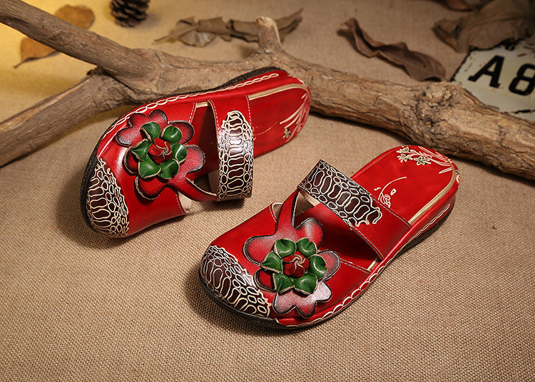 Keile Sandalen aus Leder – Bild 5 | LuxeStyle