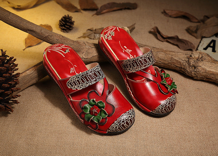 Keile Sandalen aus Leder – Bild 10 | LuxeStyle