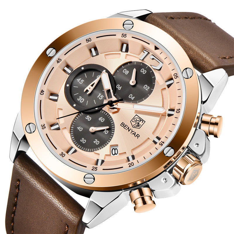 Quarz-Herrenuhr Sportlich-Elegant Wasserdicht – Bild 4 | LuxeStyle