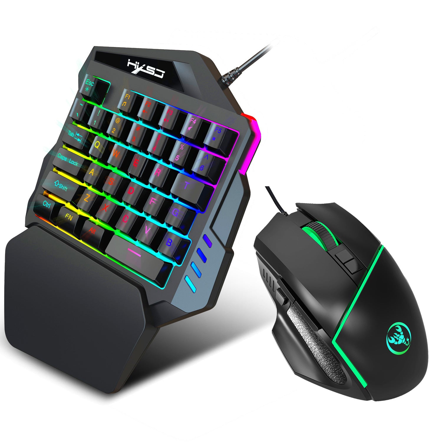 Einhand-Gaming-Tastatur für linke Hand