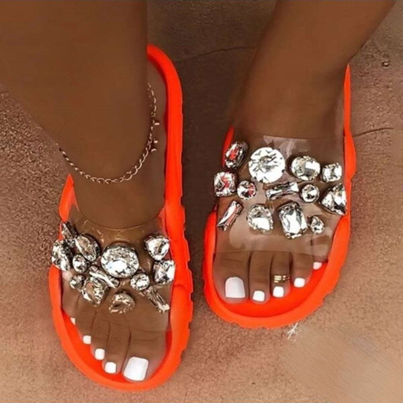 Glitzer-Sandalen für Damen mit Kristalldetails – Bild 3 | LuxeStyle