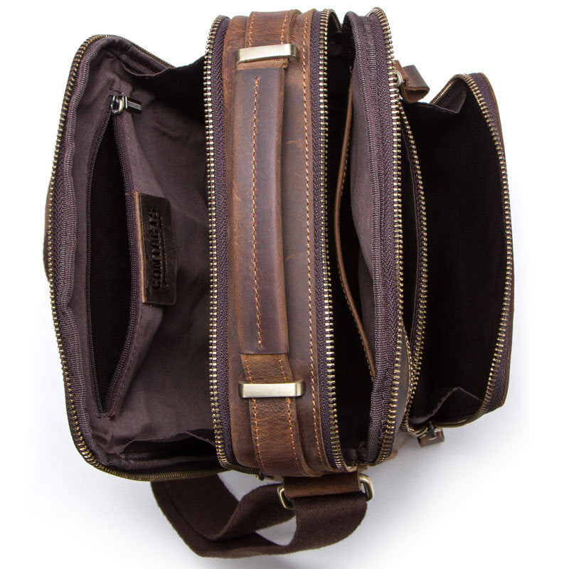 Messenger-Tasche aus Rindsleder – Retro-Design – Bild 2 | LuxeStyle