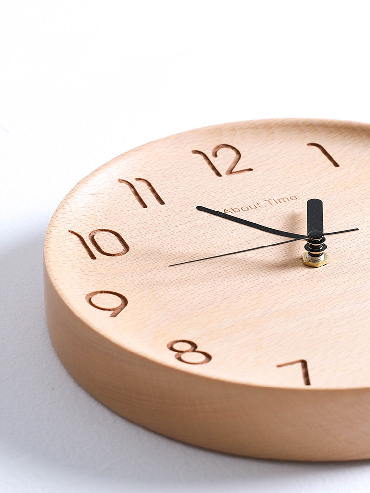 Wanduhr aus Buchenholz, geräuscharm – Bild 5 | LuxeStyle
