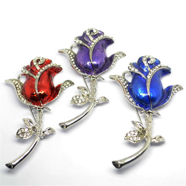 Edle Metallrose mit Kristall-USB