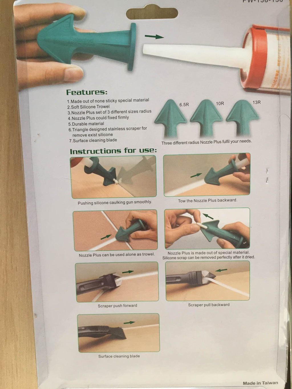 4-teiliges Düsen- und Schaber-Set für Silikonfugen – Bild 4 | LuxeStyle