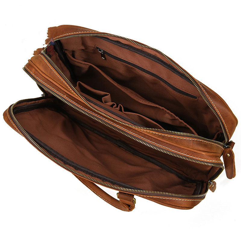 Retro-Aktentasche aus Rindsleder – Bild 4 | LuxeStyle