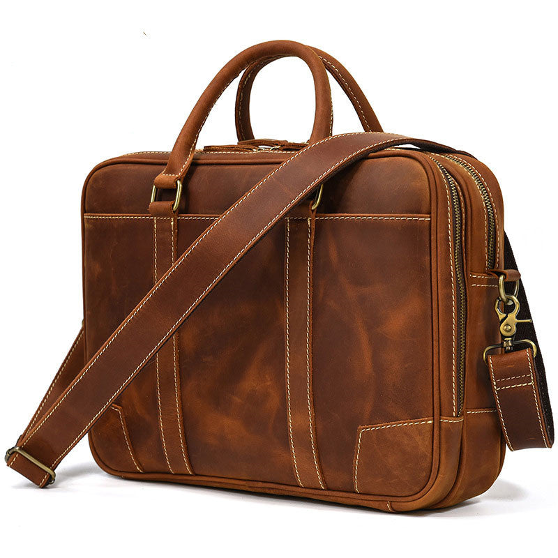Retro-Aktentasche aus Rindsleder | LuxeStyle