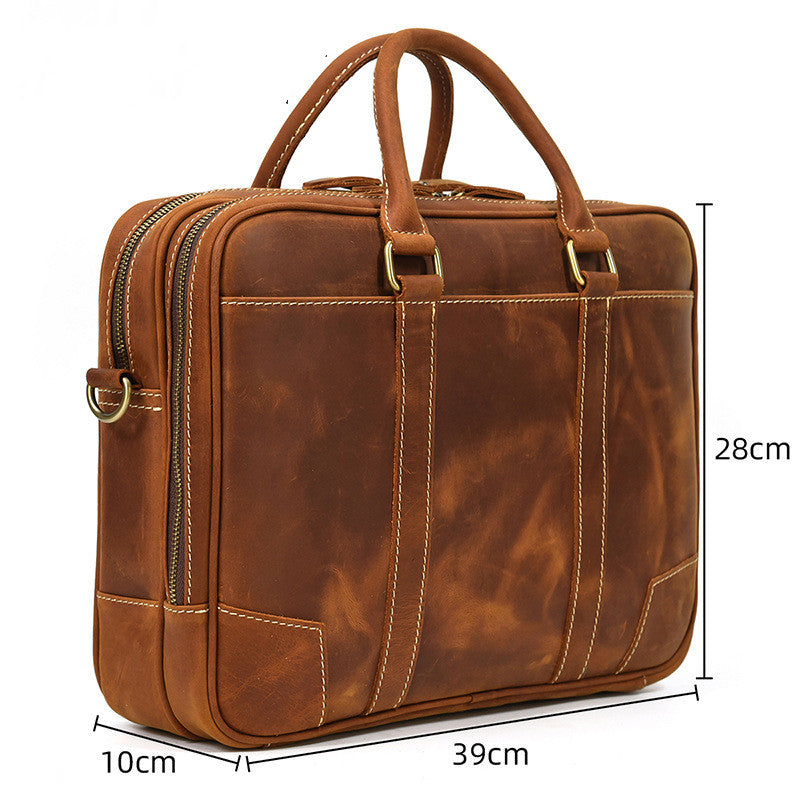 Retro-Aktentasche aus Rindsleder – Bild 2 | LuxeStyle