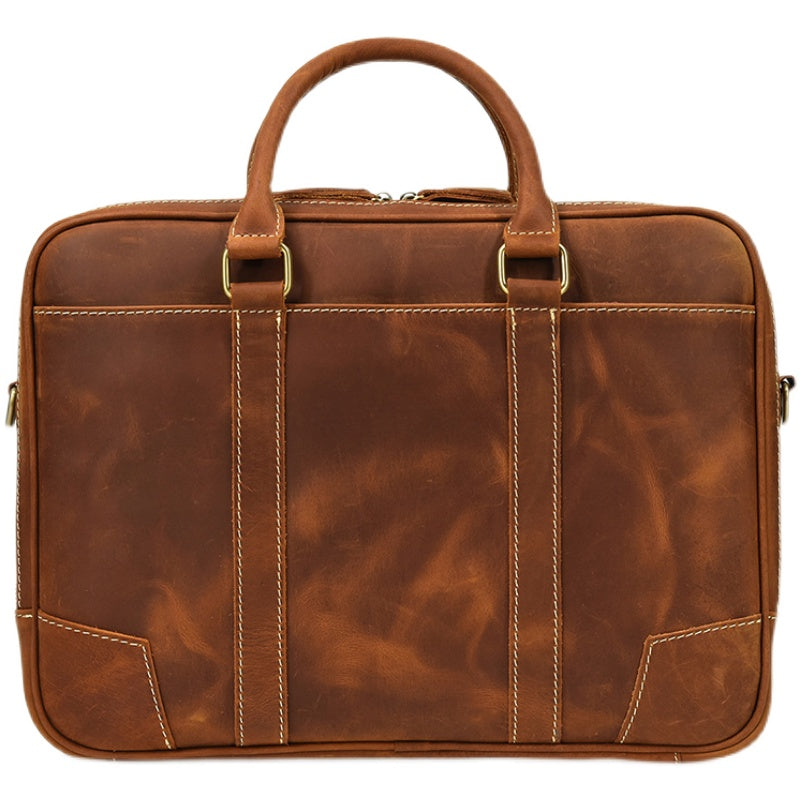 Retro-Aktentasche aus Rindsleder – Bild 5 | LuxeStyle