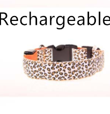 LED-Halsband für Hunde – Leopard-Muster