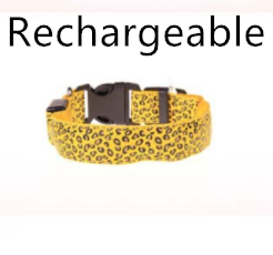 LED-Halsband für Hunde – Leopard-Muster