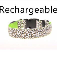 LED-Halsband für Hunde – Leopard-Muster