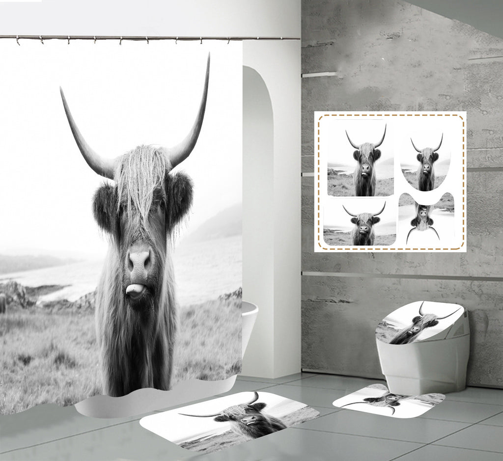 Duschvorhang mit Bauernhof-Kuh-Motiv – Bild 3 | LuxeStyle