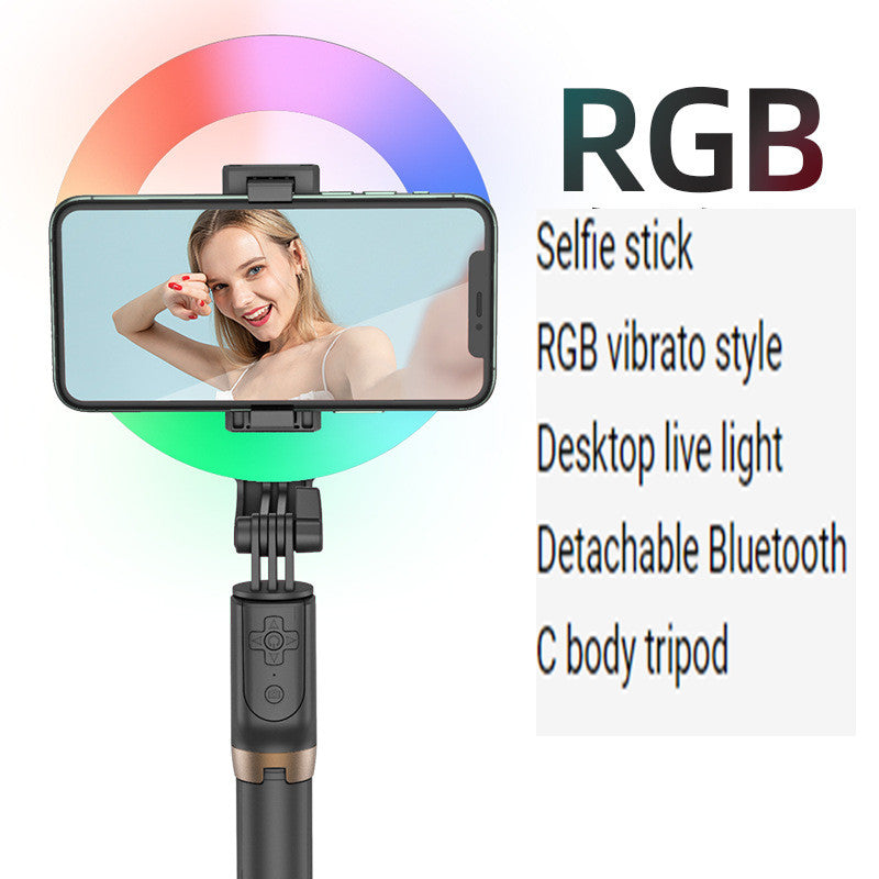 Selfie-Stativ mit Farblicht & Bluetooth