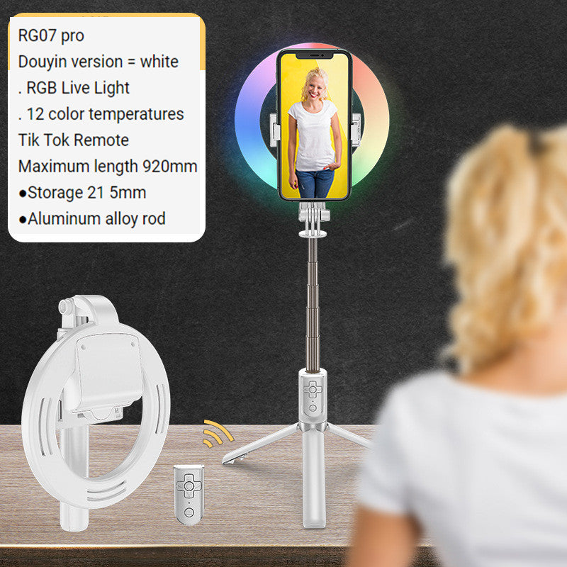 Selfie-Stativ mit Farblicht & Bluetooth
