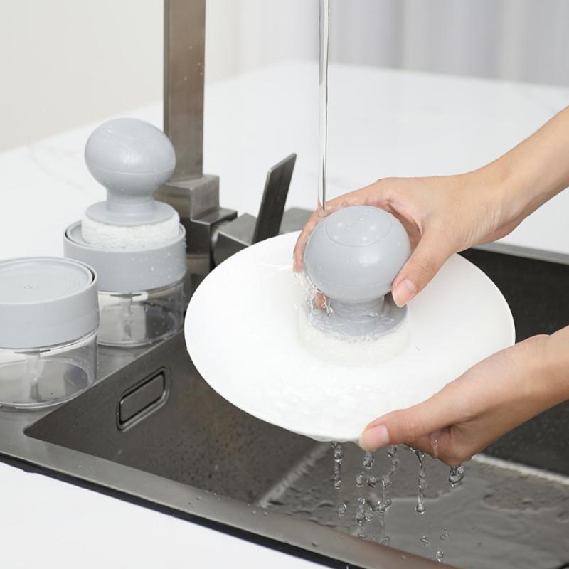 Spülbürste mit Seifenbehälter für Töpfe und Pfannen – Bild 3 | LuxeStyle