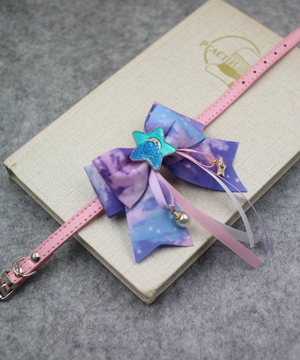Halsband mit Sternenhimmel-Schleife für Haustiere – Bild 3 | LuxeStyle
