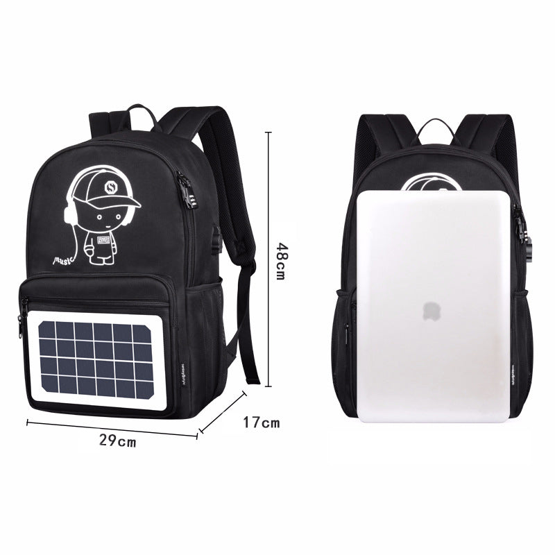Solarbetriebener Rucksack mit Wasserdichtem Oxford – Bild 3 | LuxeStyle