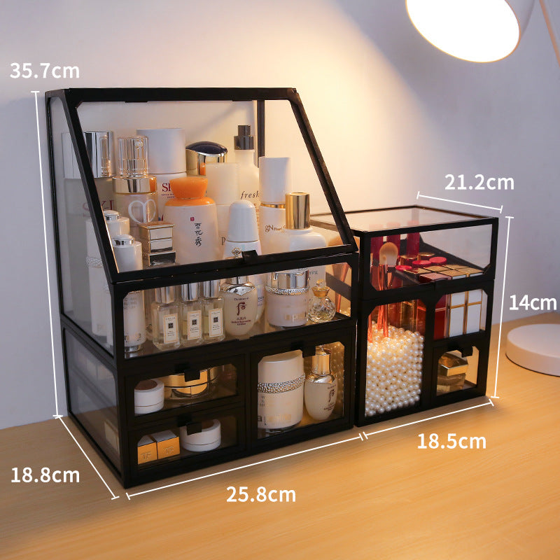 Staubdichte Make-up-Aufbewahrungsbox für den Schreibtisch – Bild 5 | LuxeStyle