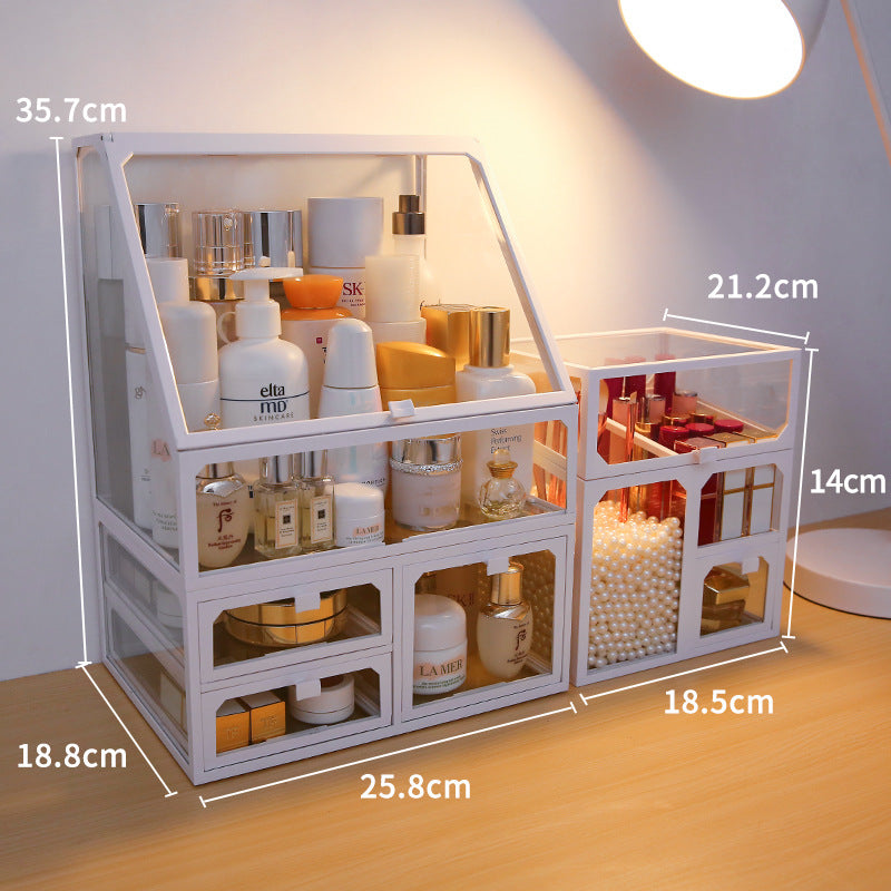 Staubdichte Make-up-Aufbewahrungsbox für den Schreibtisch – Bild 6 | LuxeStyle