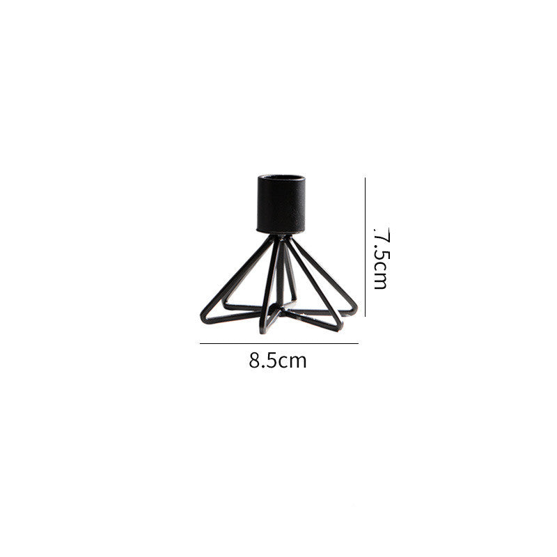 Eiserner Kerzenhalter – 1C148 Schwarz – Bild 2 | LuxeStyle