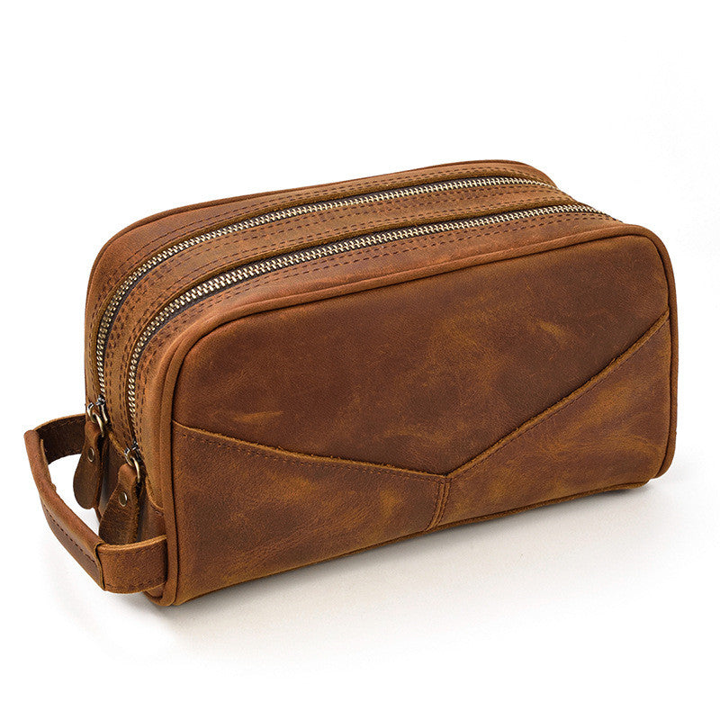 Doppelreissverschluss Handtasche aus Rindsleder – Bild 4 | LuxeStyle