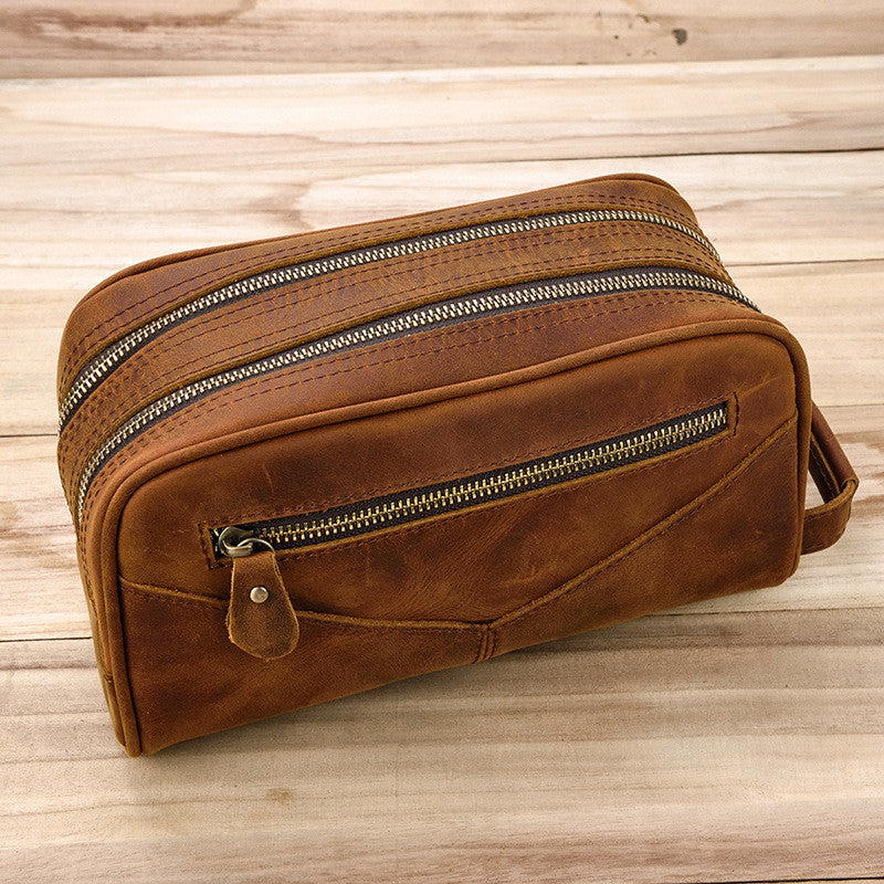 Doppelreissverschluss Handtasche aus Rindsleder – Bild 5 | LuxeStyle