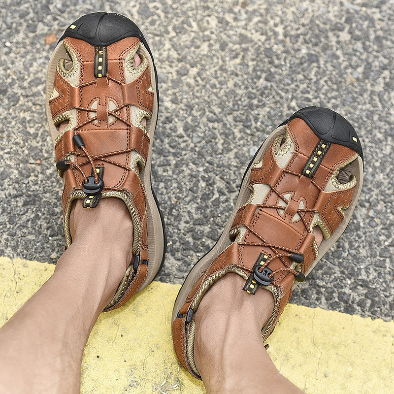 Herren Outdoor-Sandalen aus Leder – Bild 2 | LuxeStyle