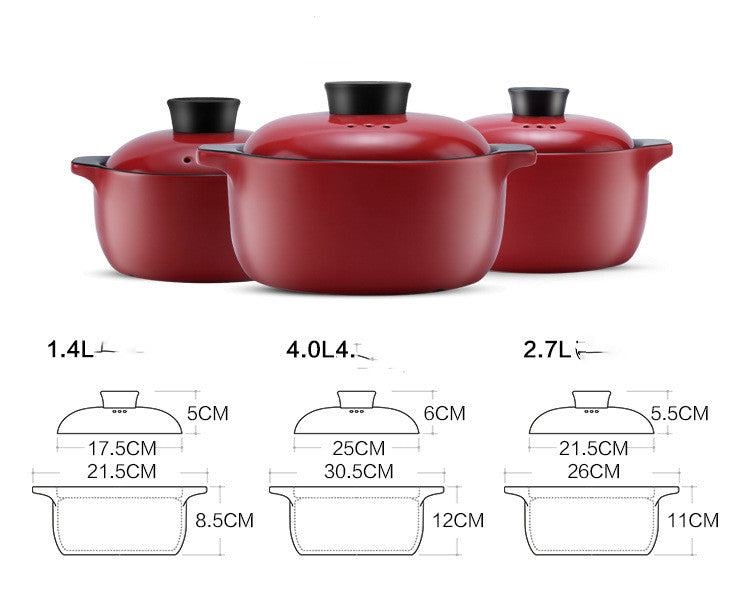 Roter Keramiktopf für Gasherd – Bild 3 | LuxeStyle