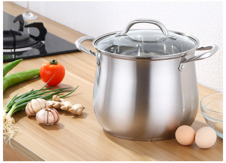 Extrahoher 304 Edelstahl Suppentopf, 20-28cm – Bild 4 | LuxeStyle