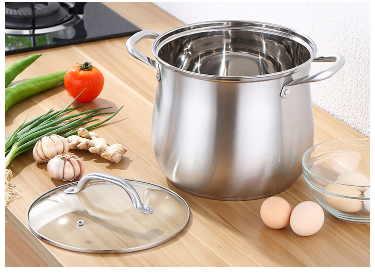 Extrahoher 304 Edelstahl Suppentopf, 20-28cm – Bild 3 | LuxeStyle
