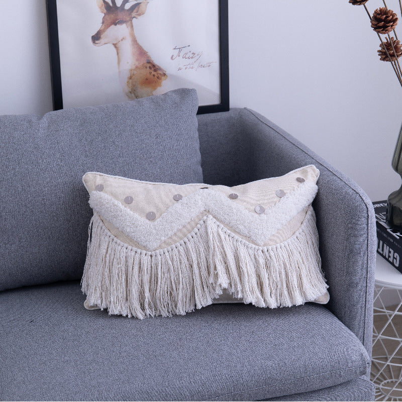 Boho Kissenbezug mit Quasten | LuxeStyle