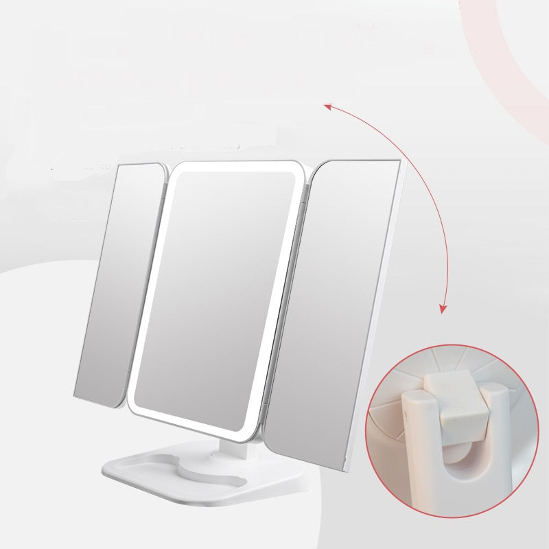 Trifold LED-Schminkspiegel mit 10X Vergrösserung – Bild 3 | LuxeStyle