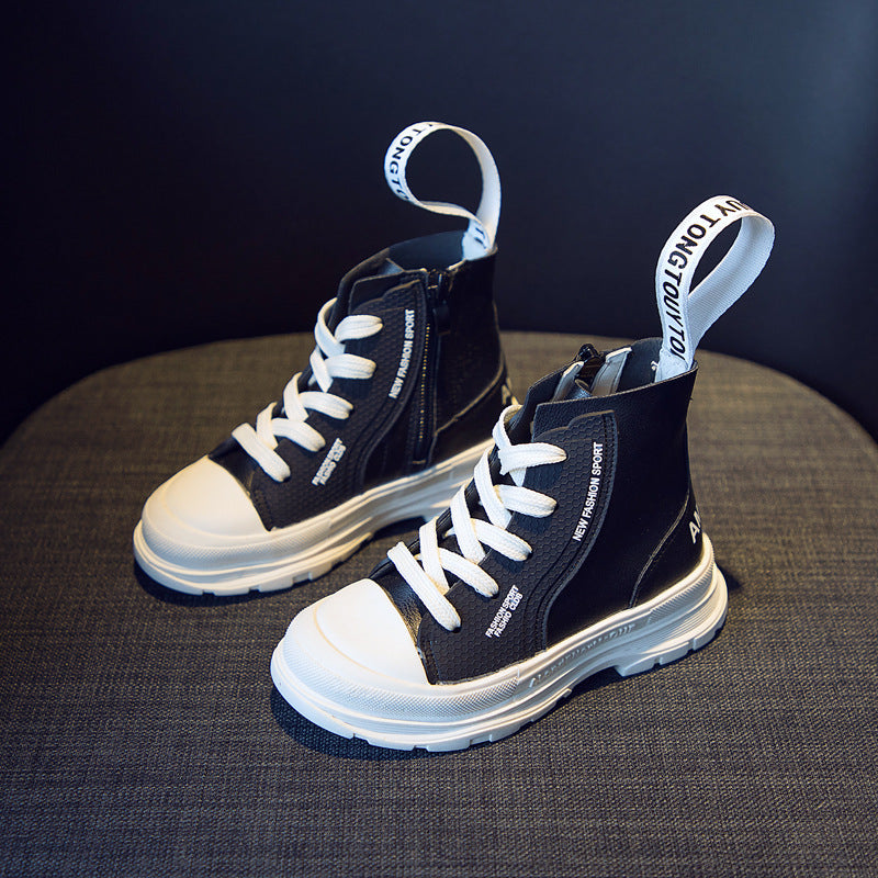 Jungen High-Top Worker-Stiefel aus Mikrofaserleder – Bild 9 | LuxeStyle