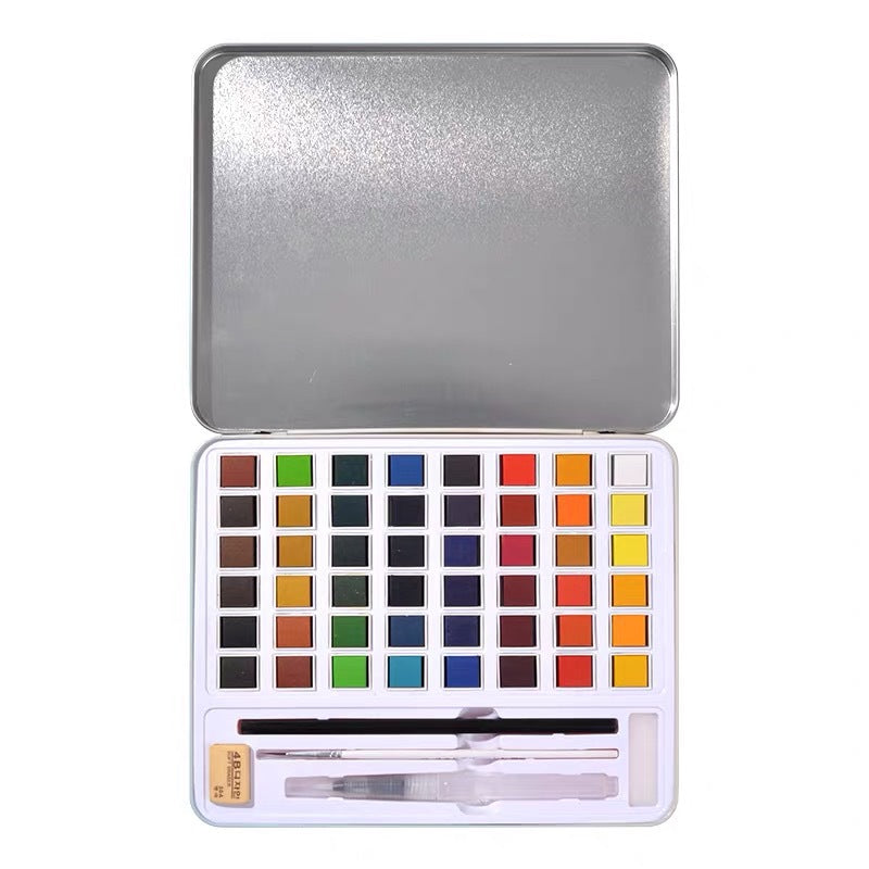 Perlglanz-Aquarellfarben-Set, tragbar – Bild 2 | LuxeStyle
