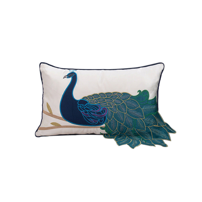 Kissenhülle «Pfau» im neuen chinesischen Stil | LuxeStyle