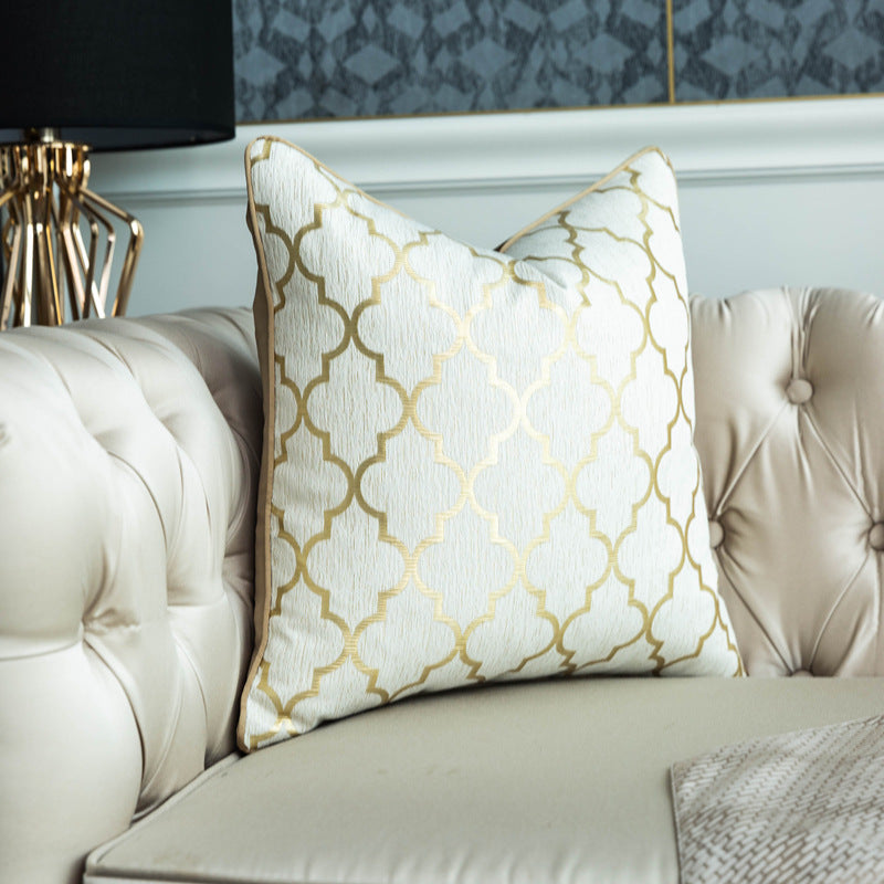 Kissenbezug Gold-Grün Gestreift | LuxeStyle