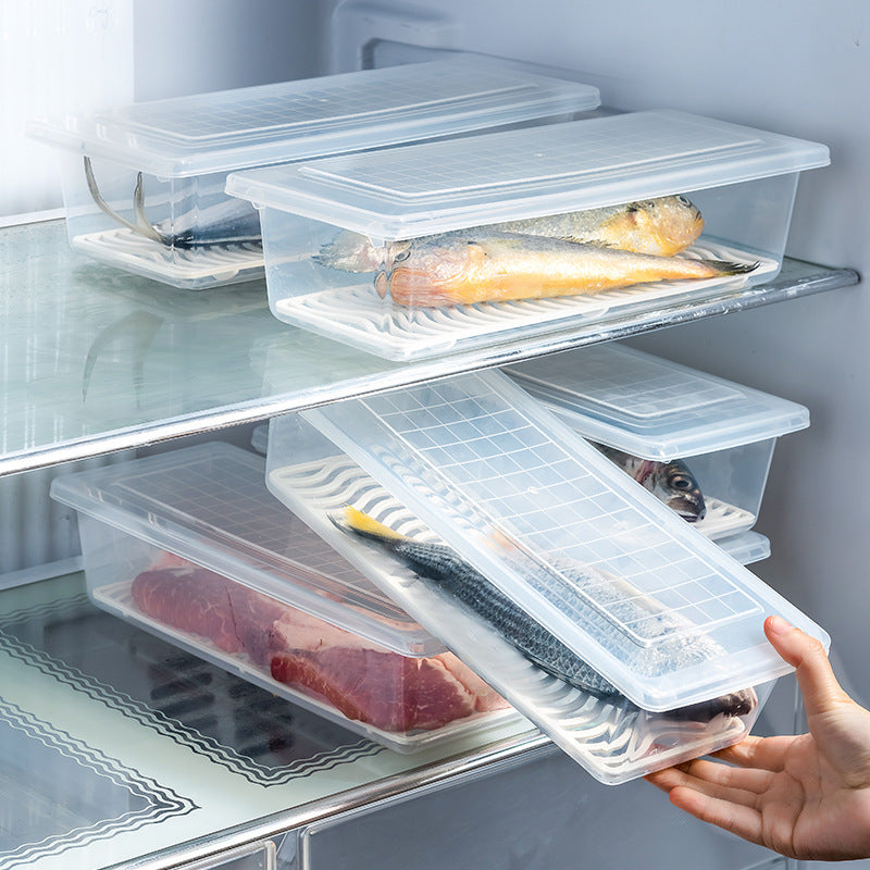 Transparente Fisch-Abtropfbox mit Deckel | LuxeStyle