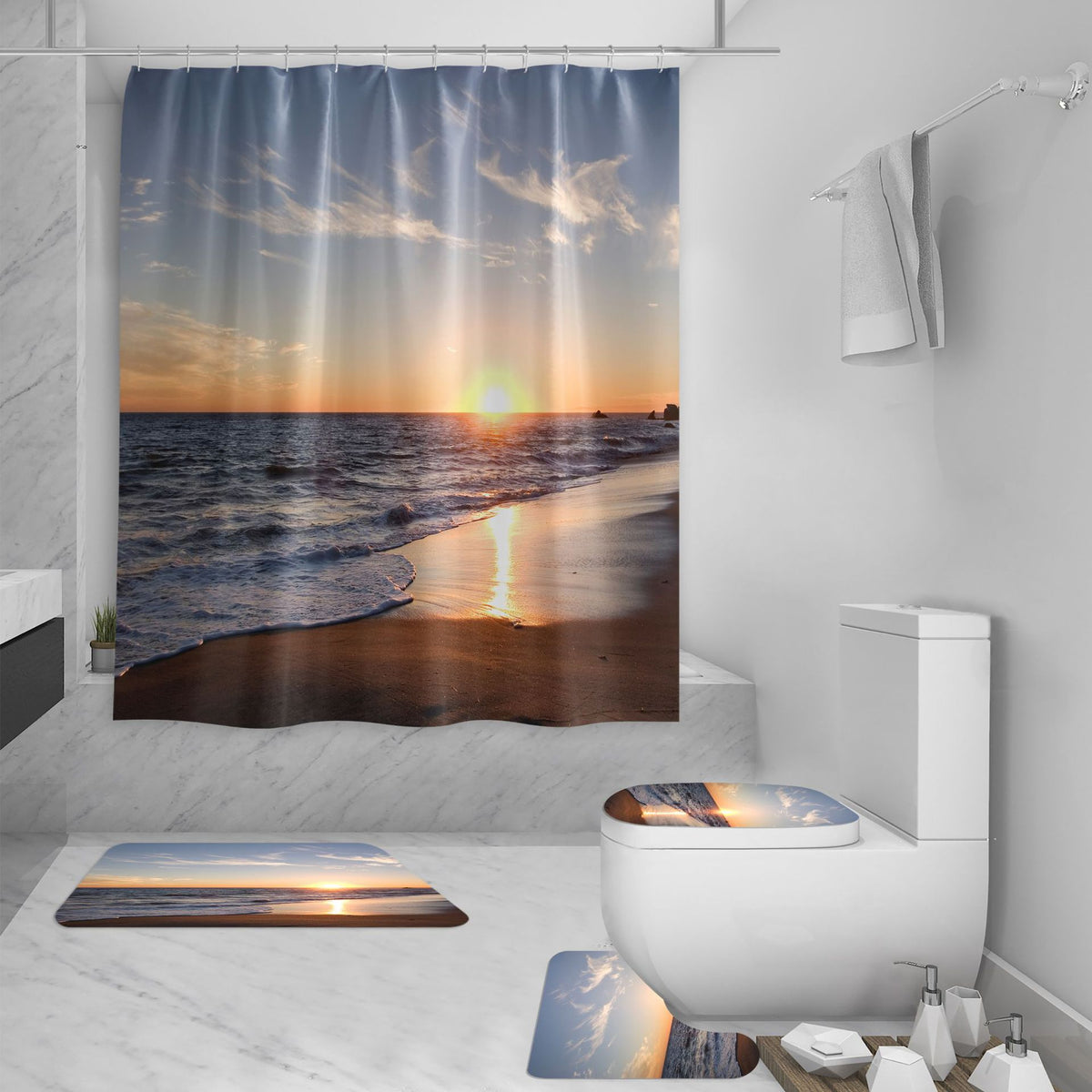 Duschvorhang mit 3D-Meeresblick – Bild 6 | LuxeStyle